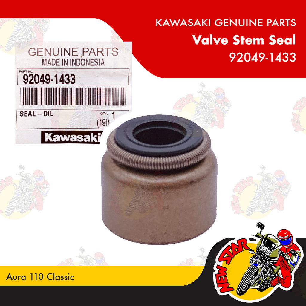 92049-1433 | Valve Stem Seal | Genuine Kawasaki parts | Aura 110 Classic