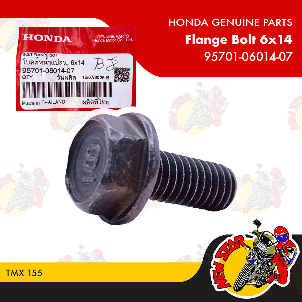 95701-06014-07 | Flange Bolt 6x14 | Genuine Honda parts | TMX 155