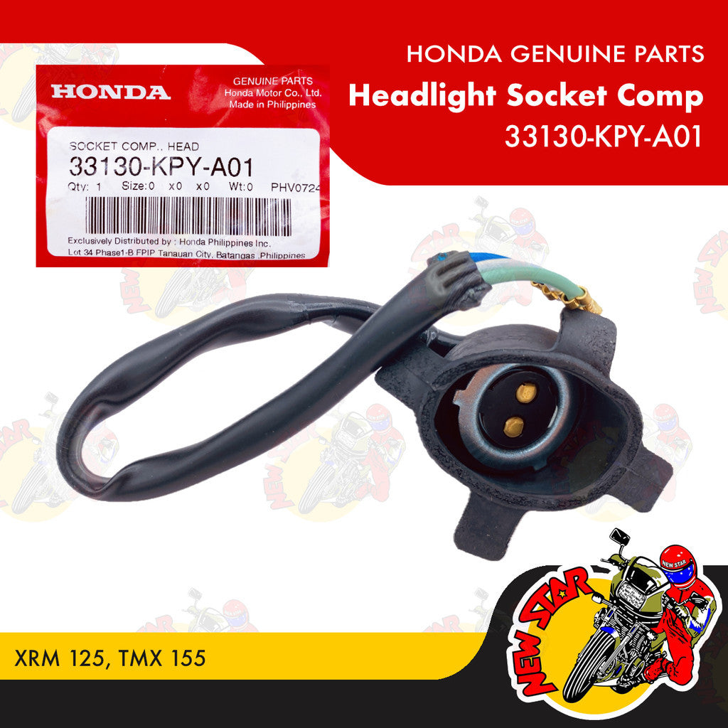 33130-KPY-A01 | Headlight Socket Comp | Genuine Honda parts | XRM 125 TMX 155