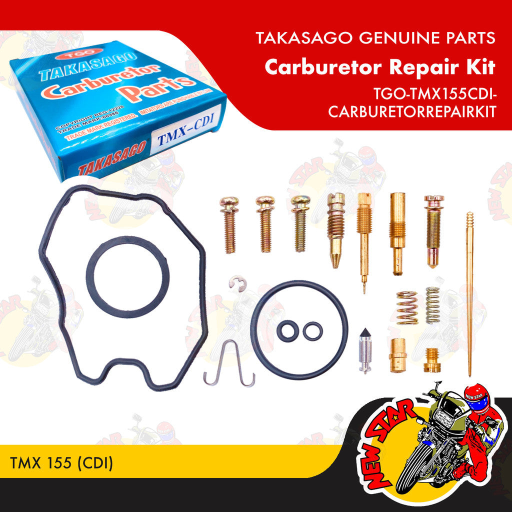 TGO-TMX155CDI-CARBURETORREPAIRKIT | Carburetor Repair Kit | Genuine Takasago parts | TMX 155 (CDI)