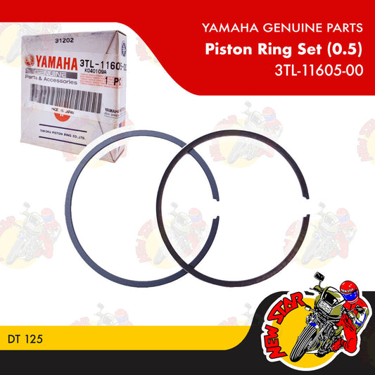 3TL-11605-00 | Piston Ring Set (0.5) Center lock | Genuine Yamaha parts | DT 125