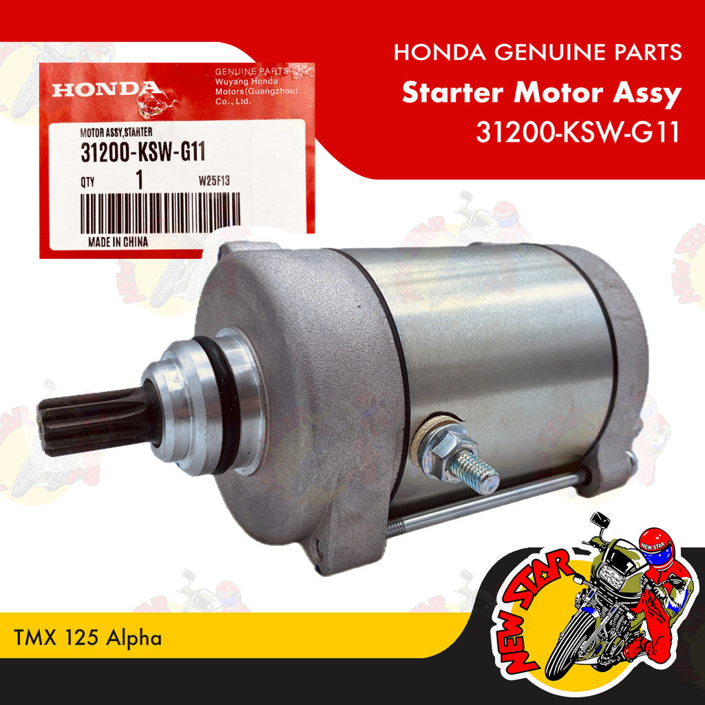 31200-KSW-G11 | Starter Motor Assy | Genuine Honda parts | TMX 125 Alpha