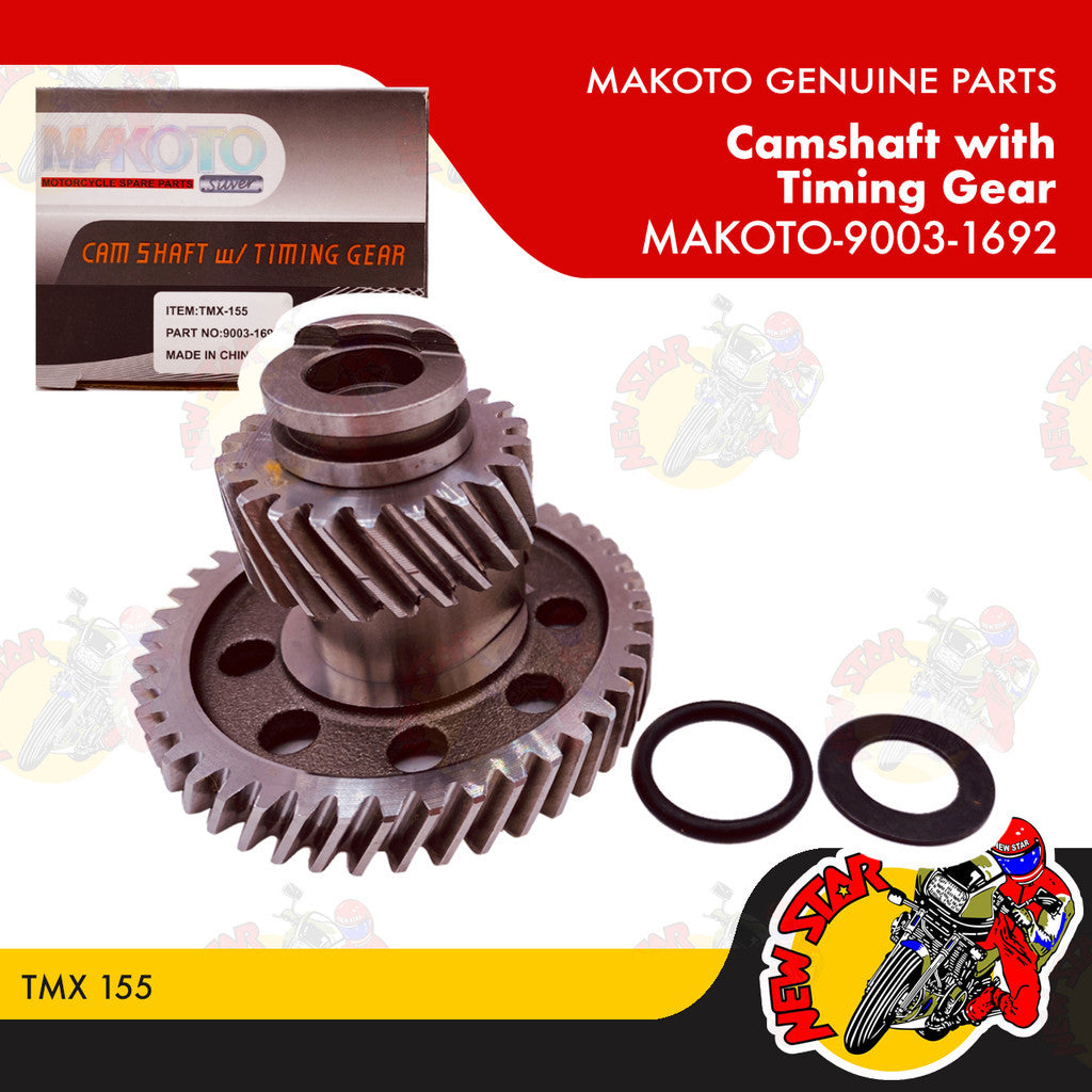 MAKOTO-9003-1692 | Camshaft with Timing Gear | Genuine Makoto parts | TMX 155