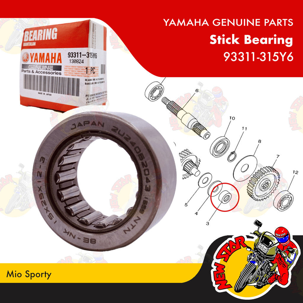 93311-315Y6 | Stick Bearing | Genuine Yamaha parts | Mio Sporty