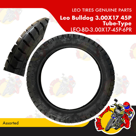 LEO-BD-3.00x17-45P-6PR | Leo Bulldog 3.00X17 45P Tube-Type | Genuine Leo Tires parts | Assorted