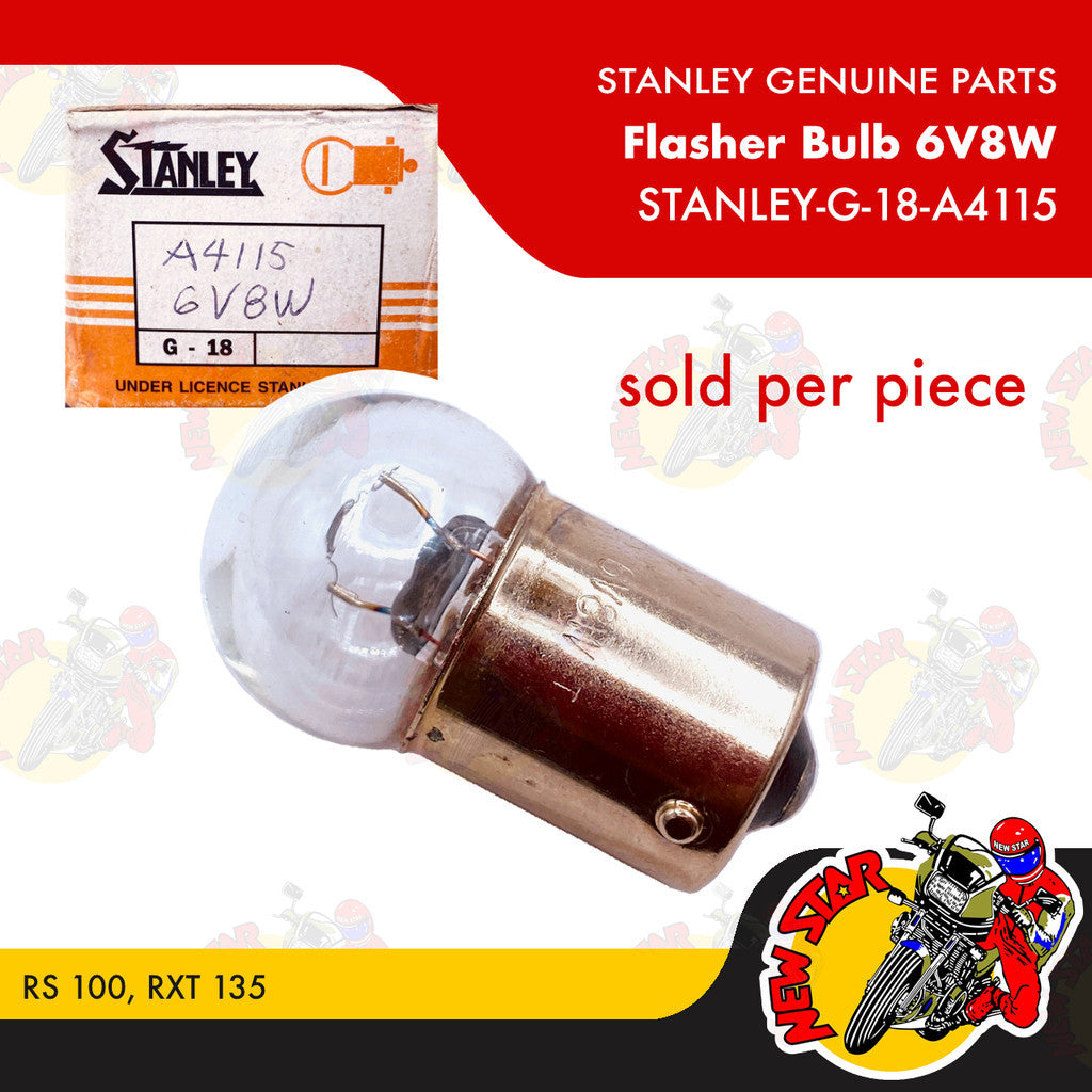 STANLEY-G-18-A4115 | Flasher Bulb 6V8W | Genuine Stanley parts | RS 100 RXT 135