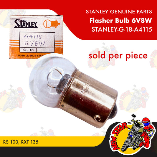 STANLEY-G-18-A4115 | Flasher Bulb 6V8W | Genuine Stanley parts | RS 100 RXT 135
