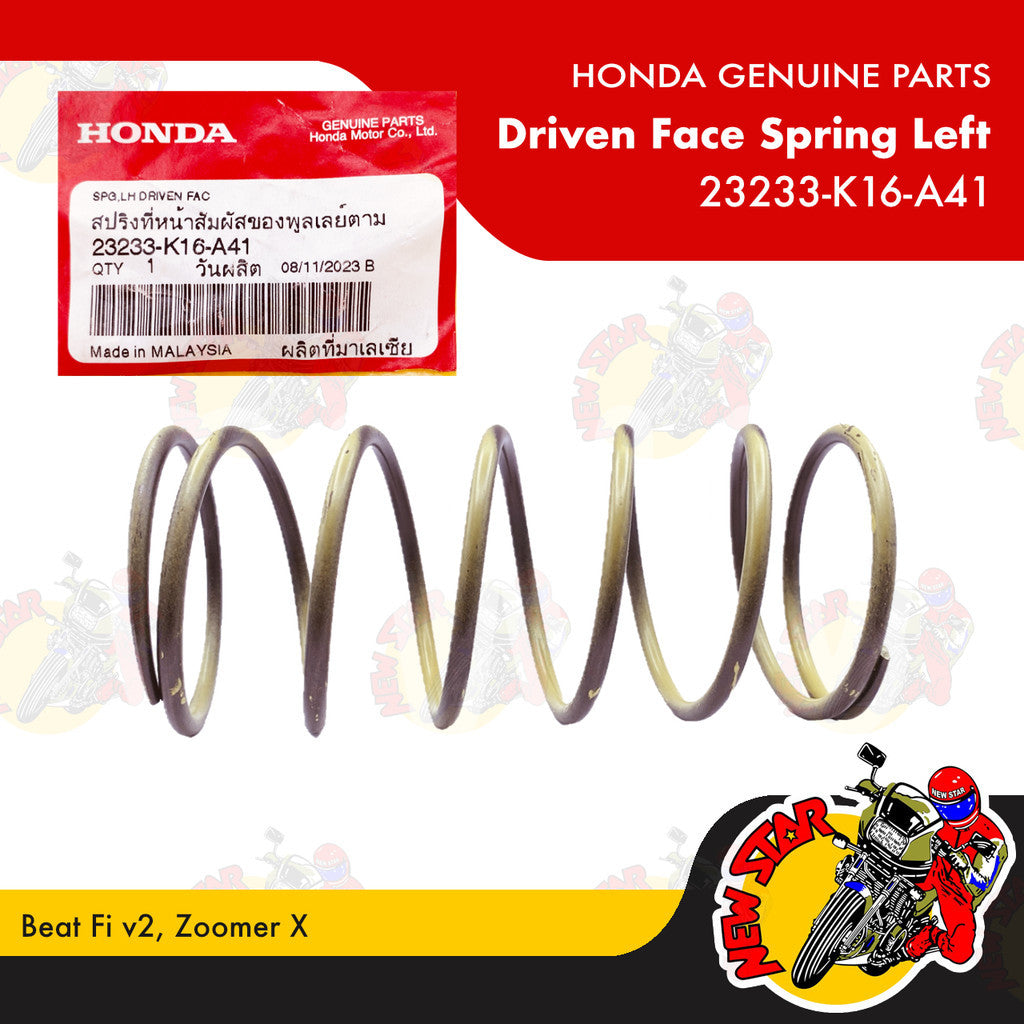 23233-K16-A41 | Driven Face Spring Left | Genuine Honda parts | Beat Fi v2 Zoomer X