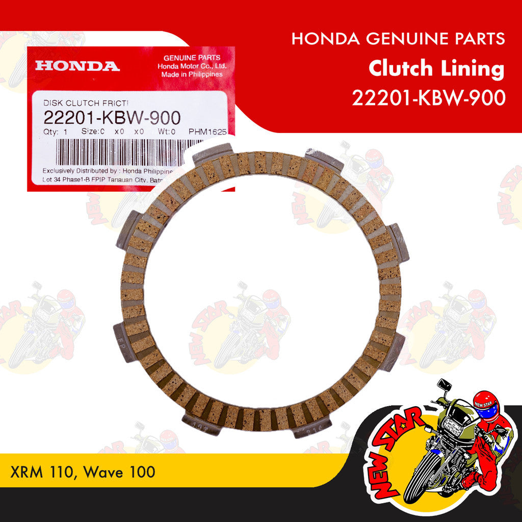 22201-KBW-900 | Clutch Lining | Genuine Honda parts | XRM 110 Wave 100