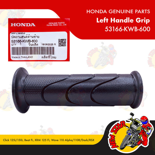 53166-KWB-600 | Left Handle Grip | Genuine Honda parts | Click 125i/150i Beat Fi XRM 125 Fi