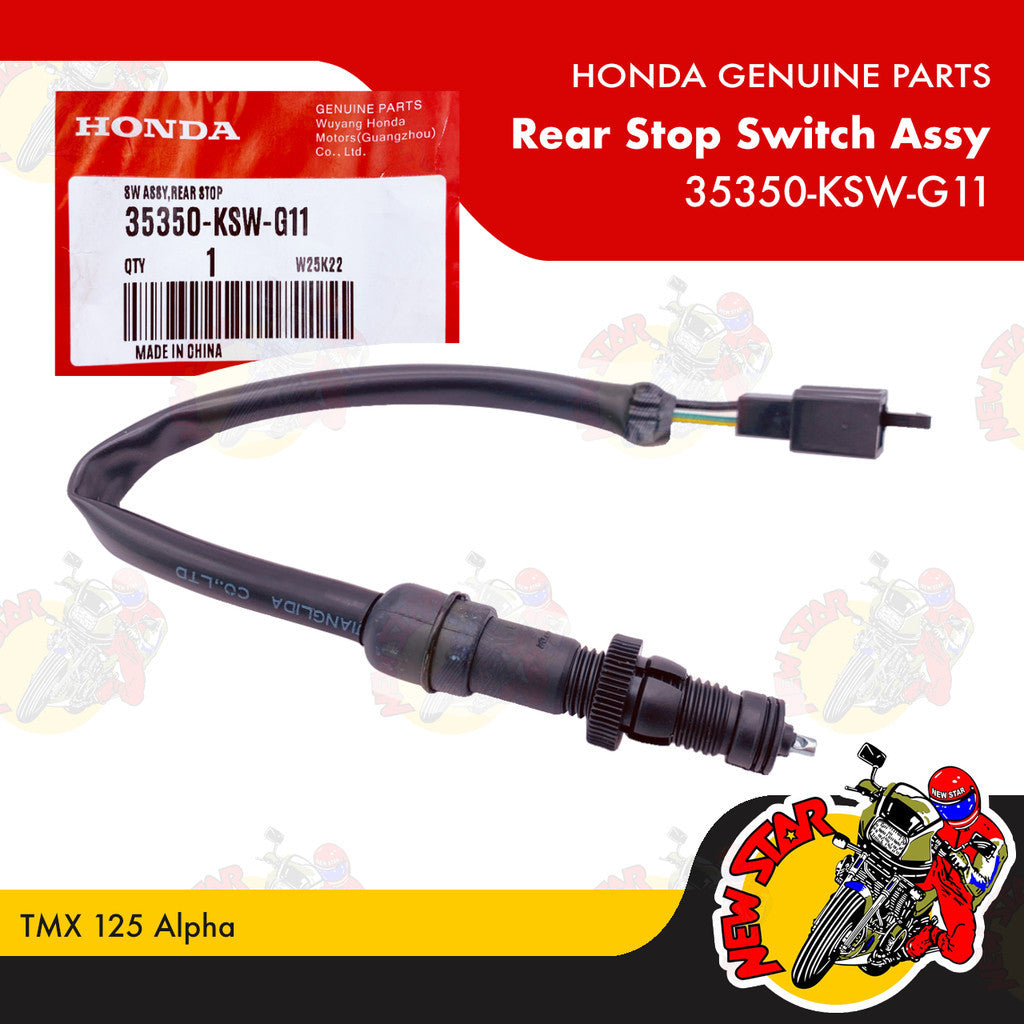 35350-KSW-G11 | Rear Stop Switch Assy | Genuine Honda parts | TMX 125 Alpha