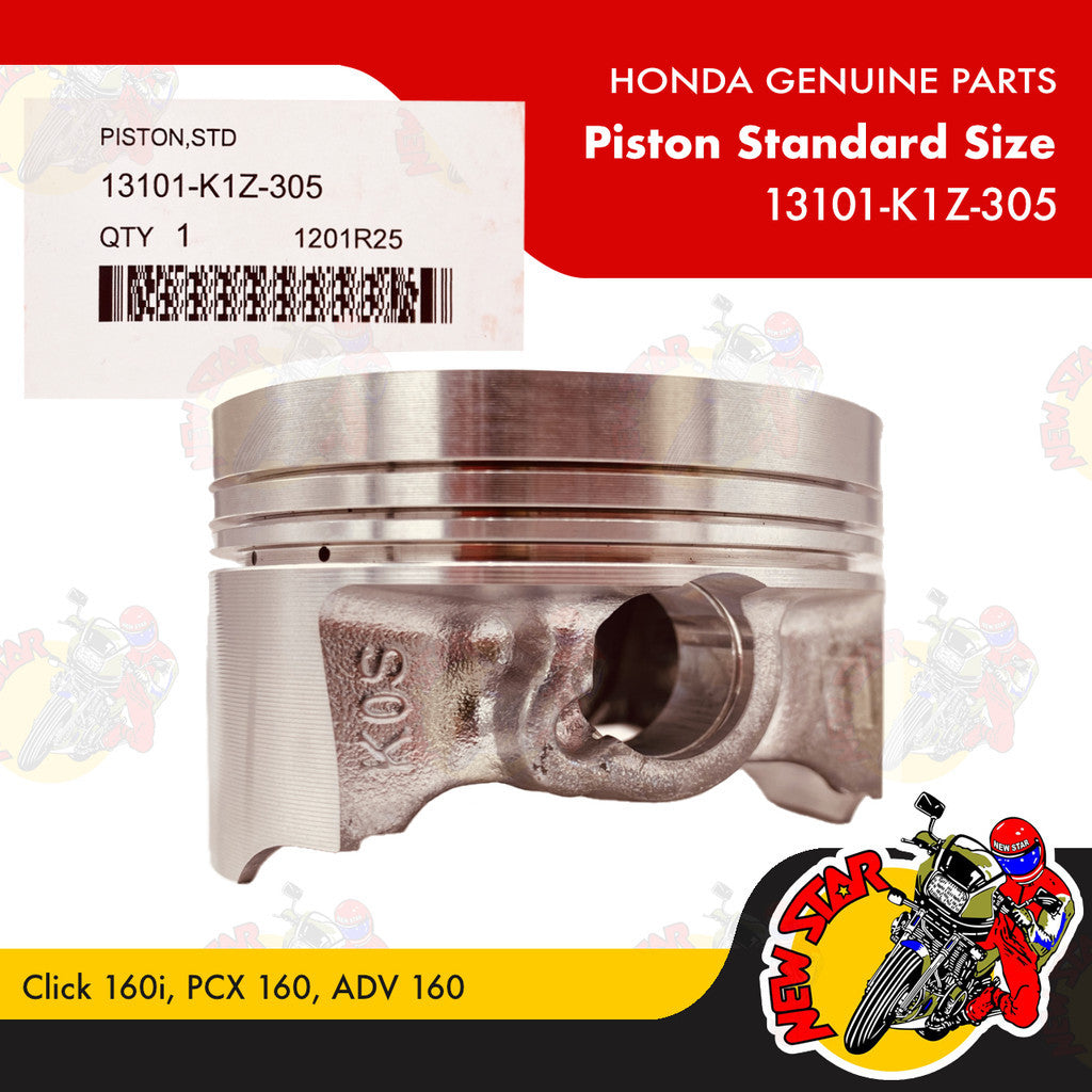 13101-K1Z-305 | Piston Standard Size | Genuine Honda parts | Click 160i PCX 160 ADV 160
