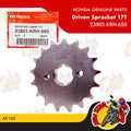23801-KRH-650 | Driven Sprocket 17T | Genuine Honda parts | XR 150