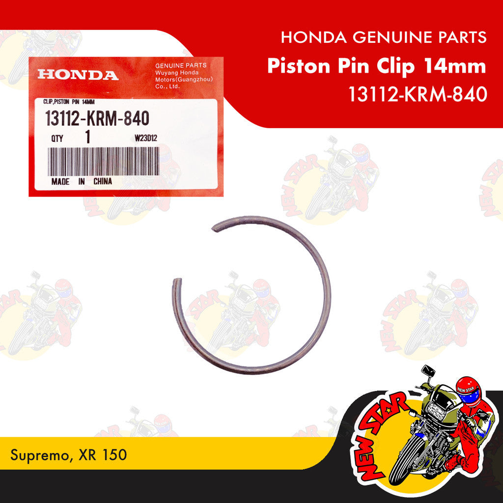 13112-KRM-840 | Piston Pin Clip 14mm | Genuine Honda parts | Supremo XR 150