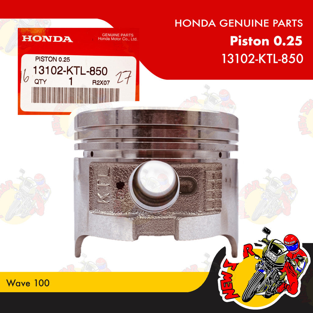 13102-KTL-850 | Piston 0.25 | Genuine Honda parts | Wave 100