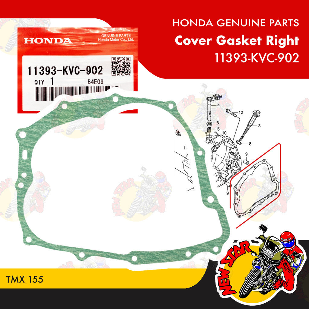 11393-KVC-902 | Cover Gasket Right | Genuine Honda parts | TMX 155