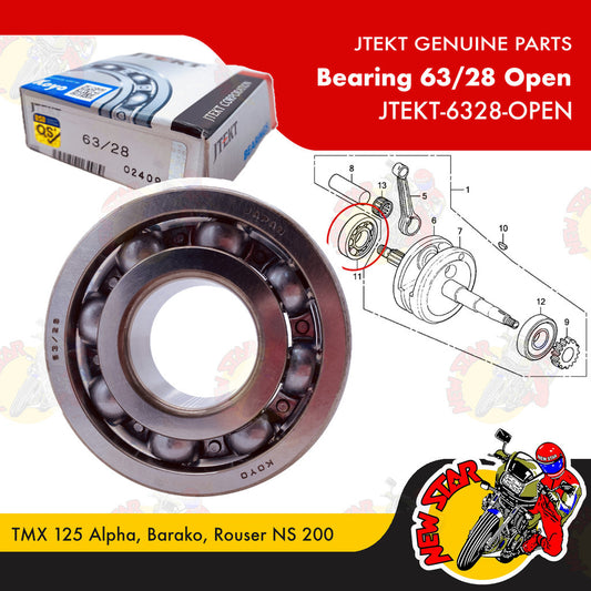 JTEKT-6328-Open | Bearing 63/28 Open | Genuine JTEKT parts | TMX 125 Alpha Barako Rouser NS 200