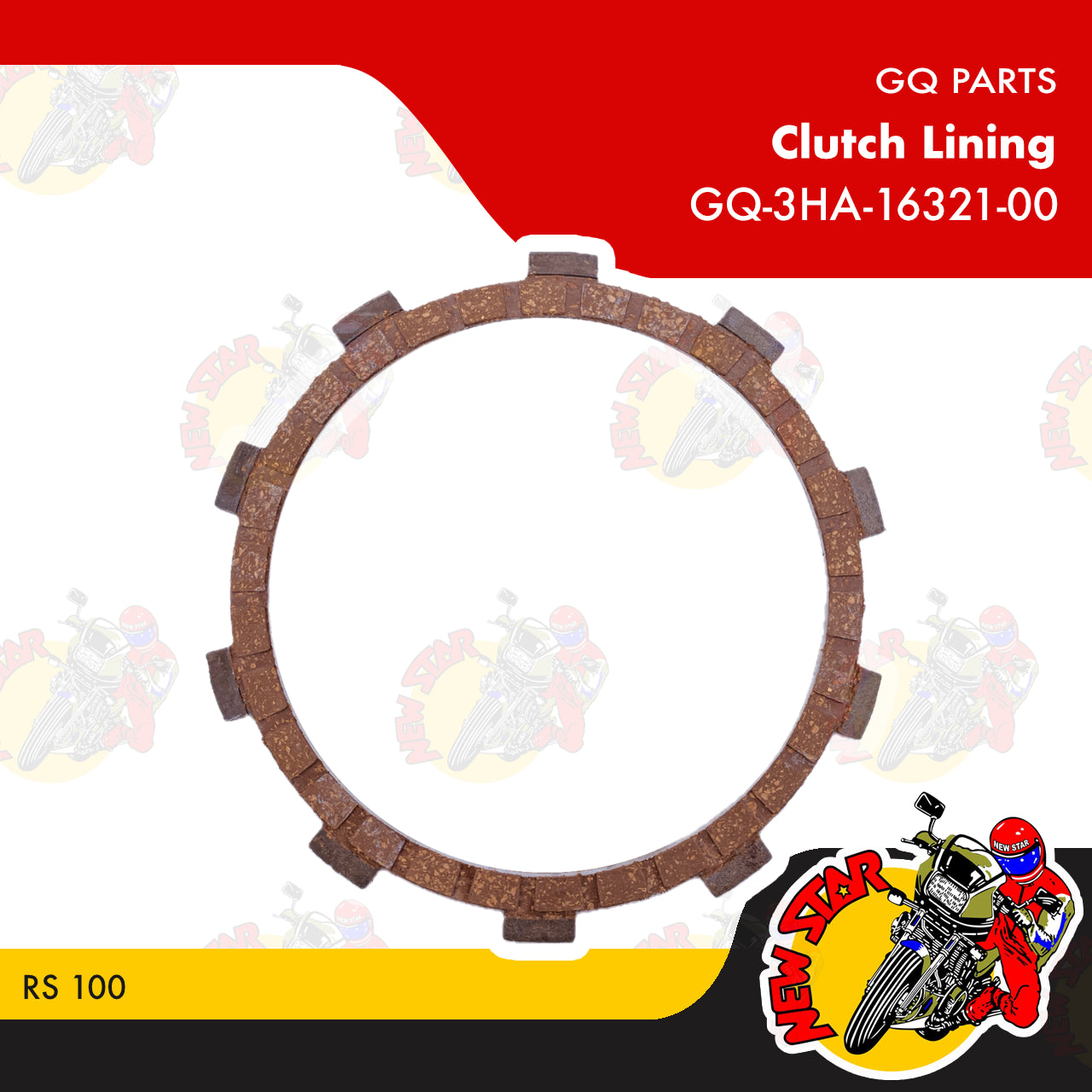 GQ-3HA-16321-00 | Clutch Lining | Genuine GQ parts | RS 100