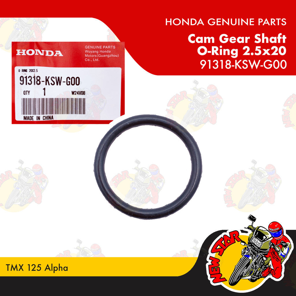 91318-KSW-G00 | Cam Gear Shaft O-Ring 2.5x20 | Genuine Honda parts | TMX 125 Alpha
