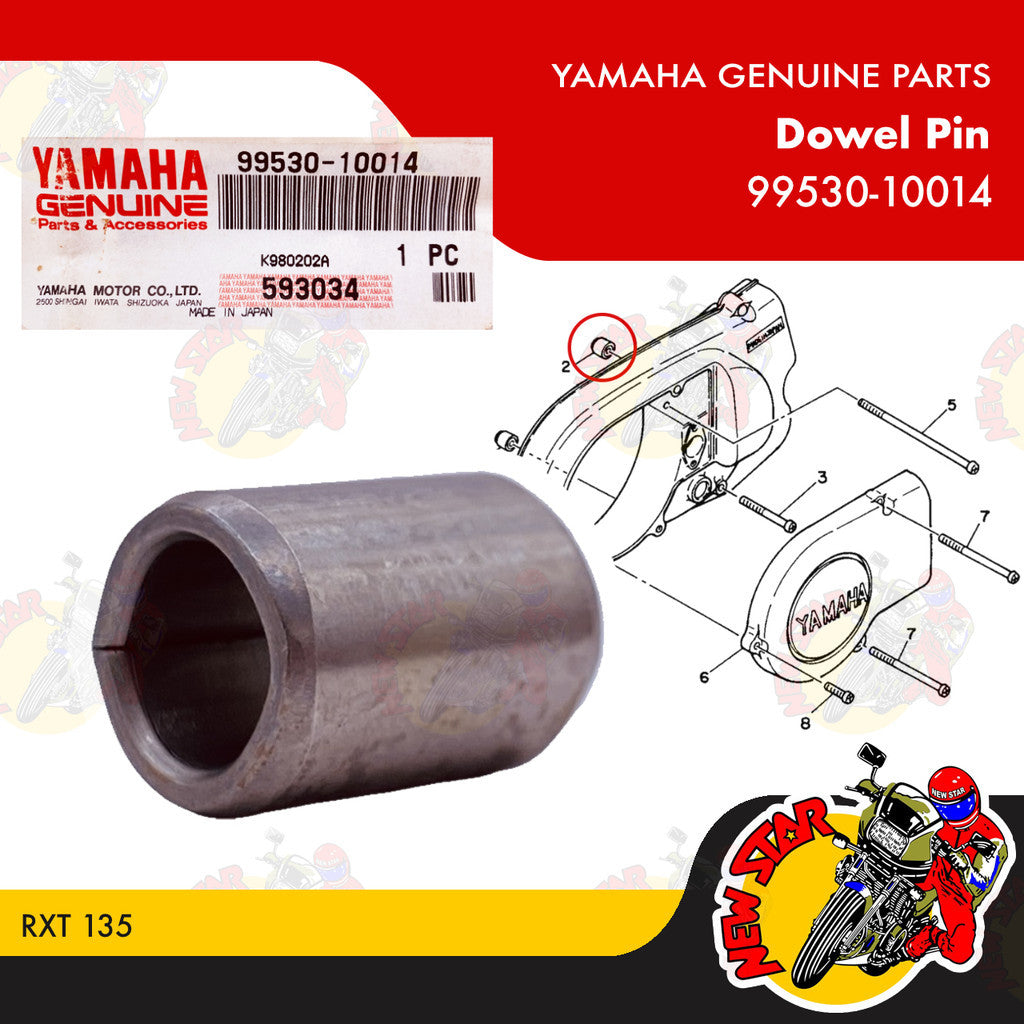 99530-10014 | Dowel Pin | Genuine Yamaha parts | RXT 135
