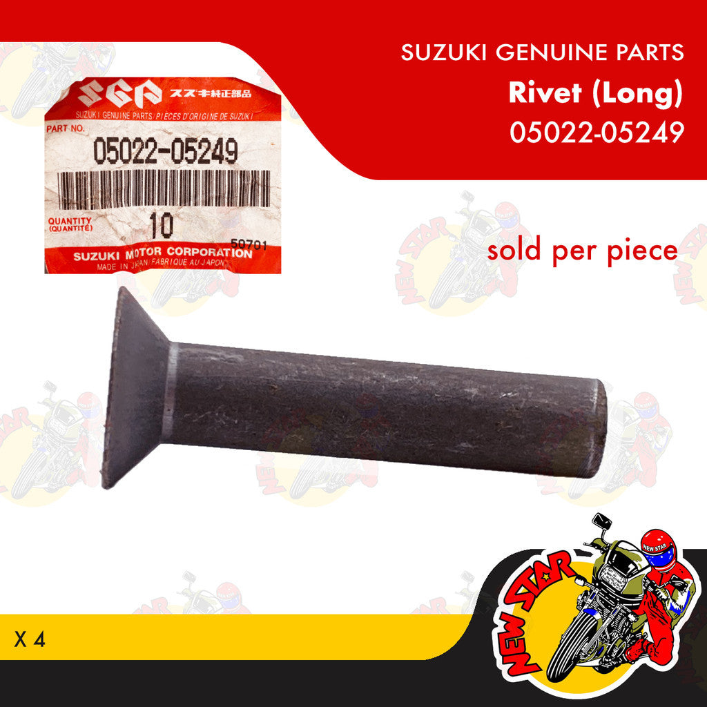 05022-05249 | Rivet (Long) | Genuine Suzuki parts | X 4