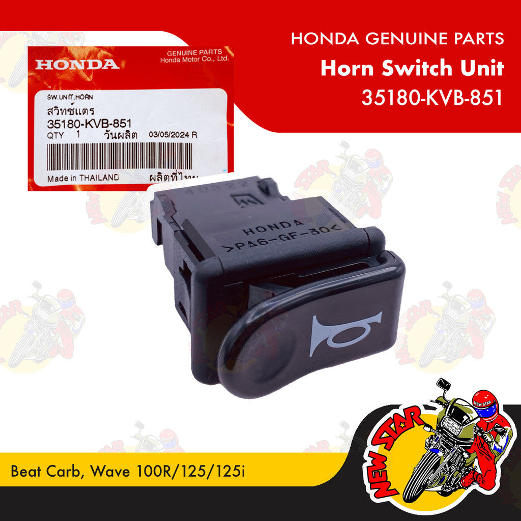 35180-KVB-851 | Horn Switch Unit | Genuine Honda parts | Beat Carb Wave 100R/125/125i