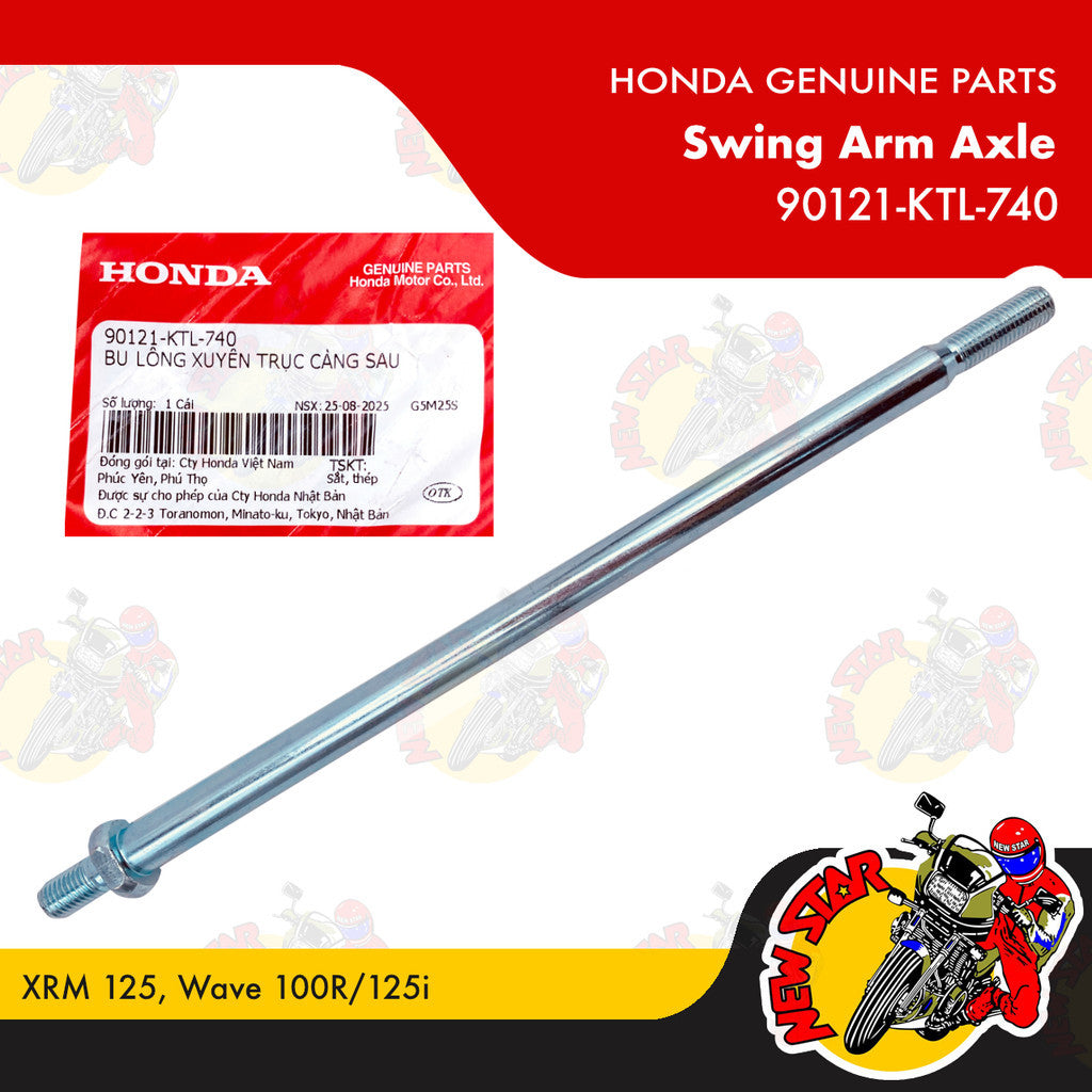 90121-KTL-740 | Swing Arm Axle | Genuine Honda parts | XRM 125 Wave 100R/125i