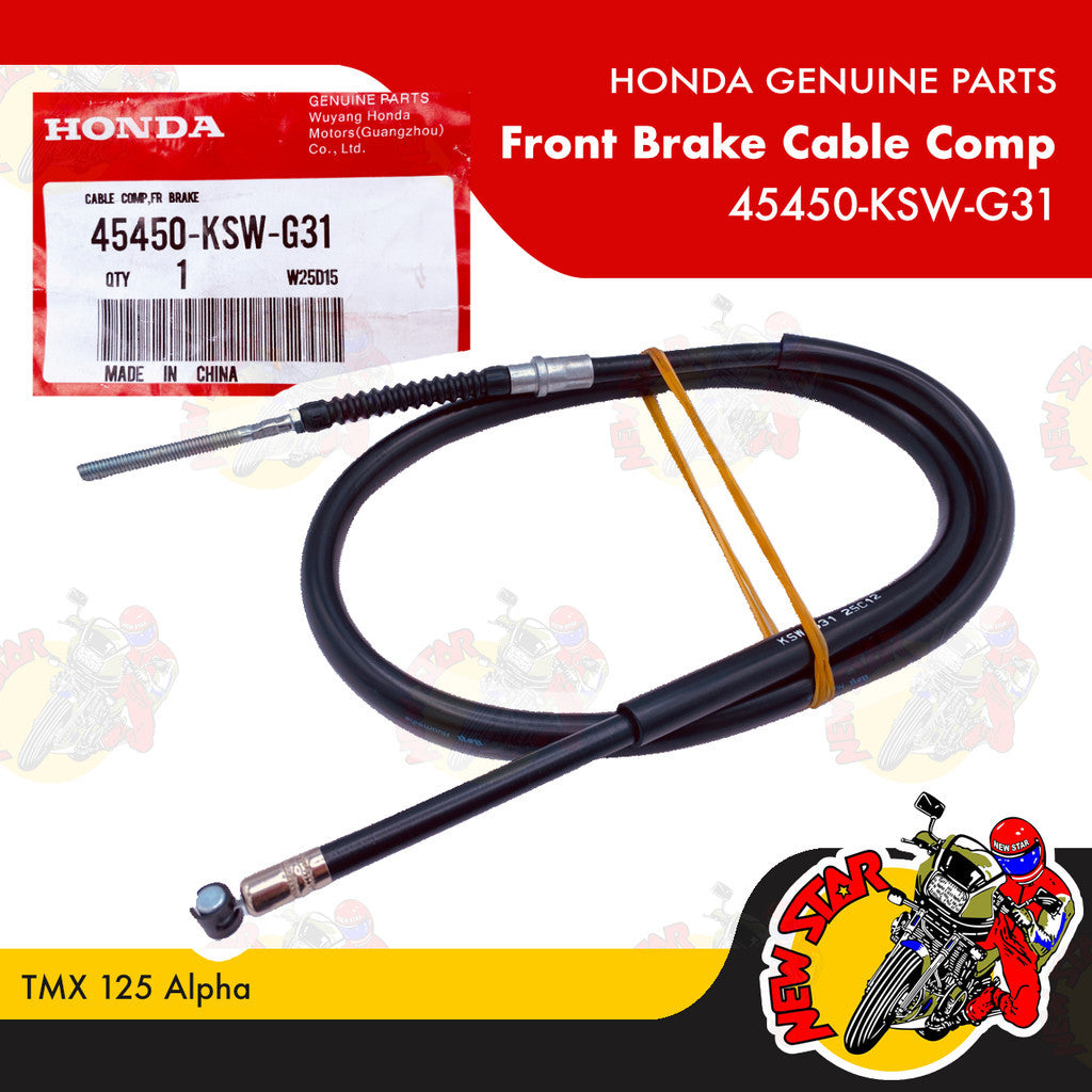 45450-KSW-G31 | Front Brake Cable Comp | Genuine Honda parts | TMX 125 Alpha