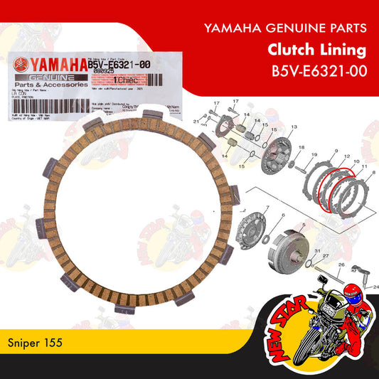 B5V-E6321-00 | Clutch Lining | Genuine Yamaha parts | Sniper 155
