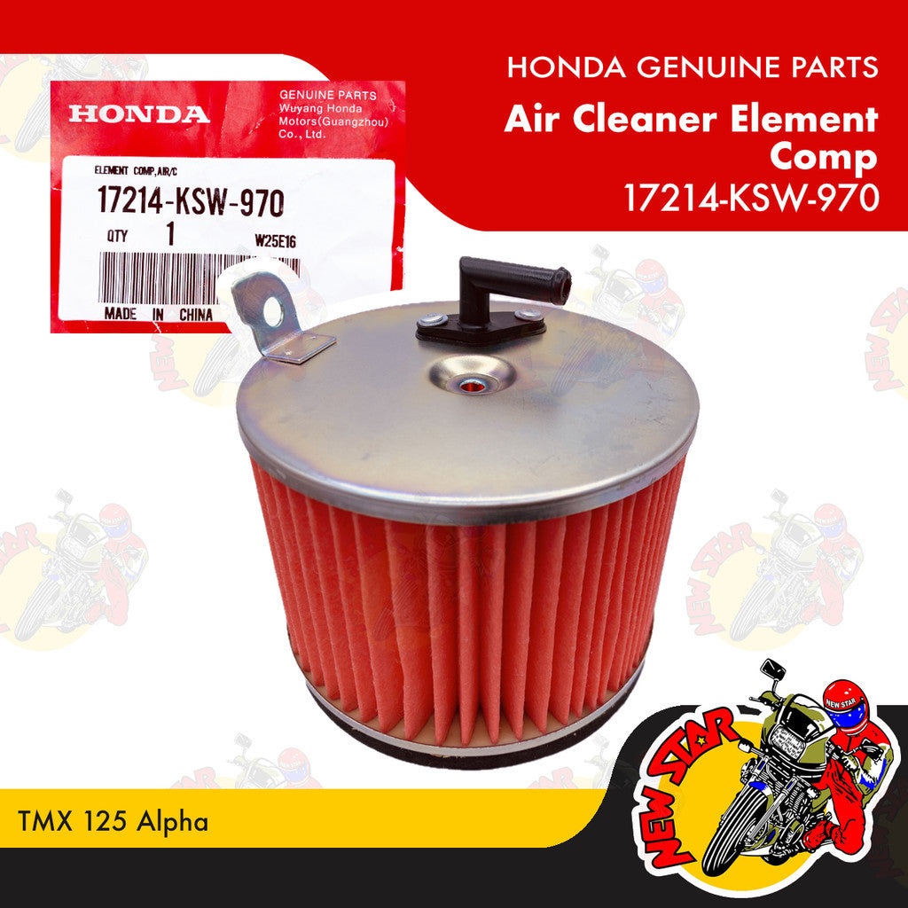 17214-KSW-970 | Air Cleaner Element Comp | Genuine Honda parts | TMX 125 Alpha
