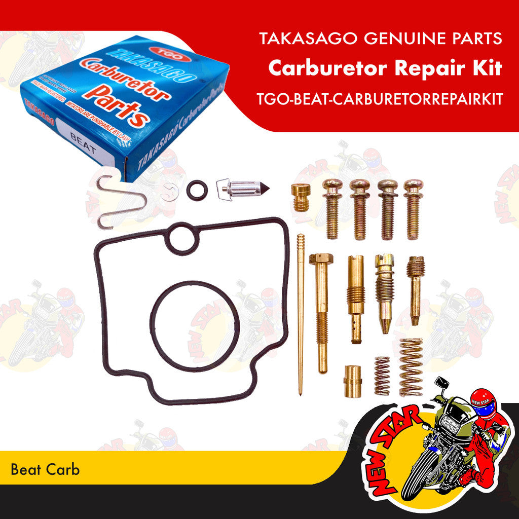 TGO-BEAT-CARBURETORREPAIRKIT | Carburetor Repair Kit | Genuine Takasago parts | Beat Carb