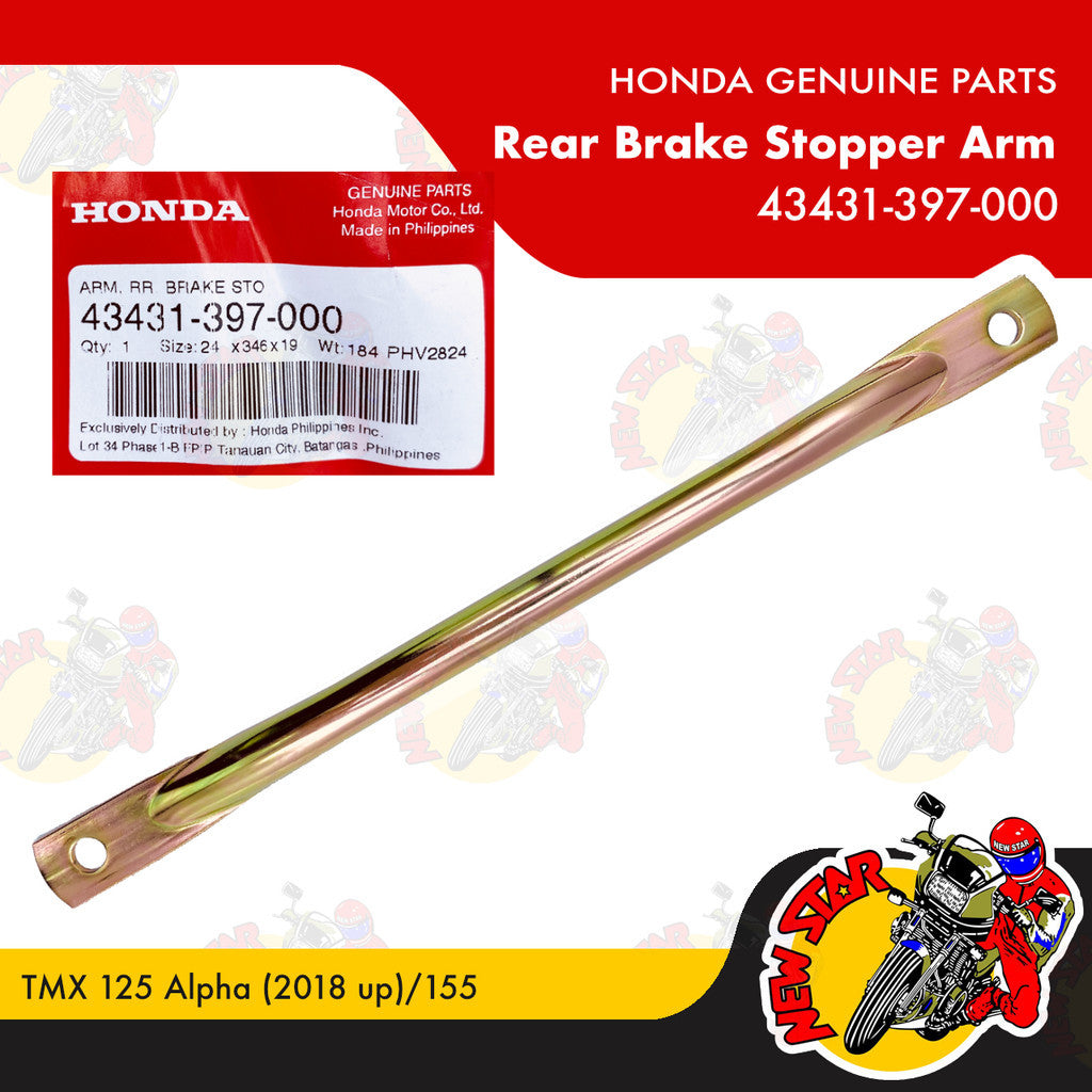 43431-397-000 | Rear Brake Stopper Arm | Genuine Honda parts | TMX 125 Alpha (2018 up)/155